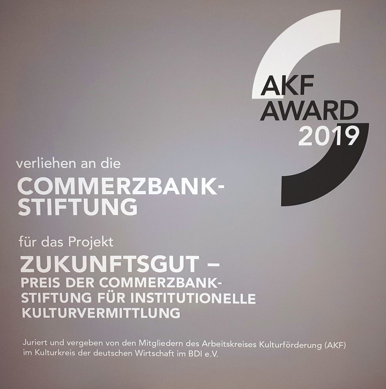 Arbeitskreis Kulturförderung Award für die Commerzbank-Stiftung